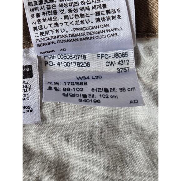 Vintage LEVI STRAUSS & CO. Khaki Straight Leg Grunge Jeans 34W 30L - Picture 6 of 9